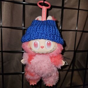 Blue Crochet Beanie Hat For Labubu